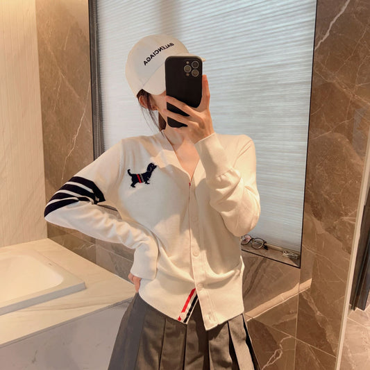 Women's jacquard cardigan sweater(副本) THOM TREND