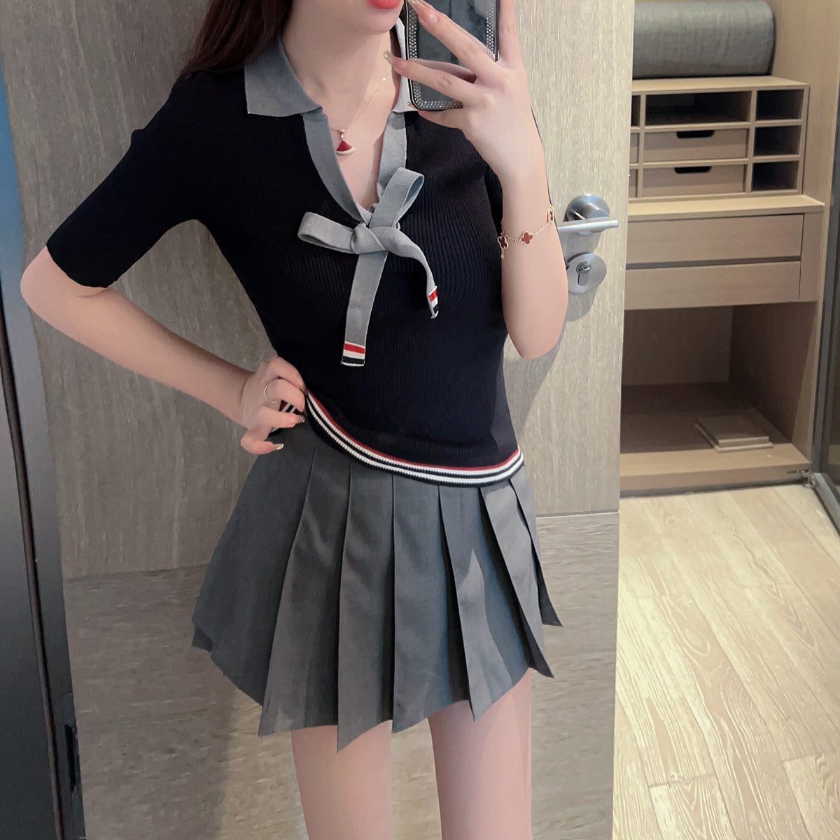 Women Short-sleeved polo shirt THOM TREND