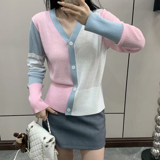 Striped V-neck long sleeves(副本) THOM TREND