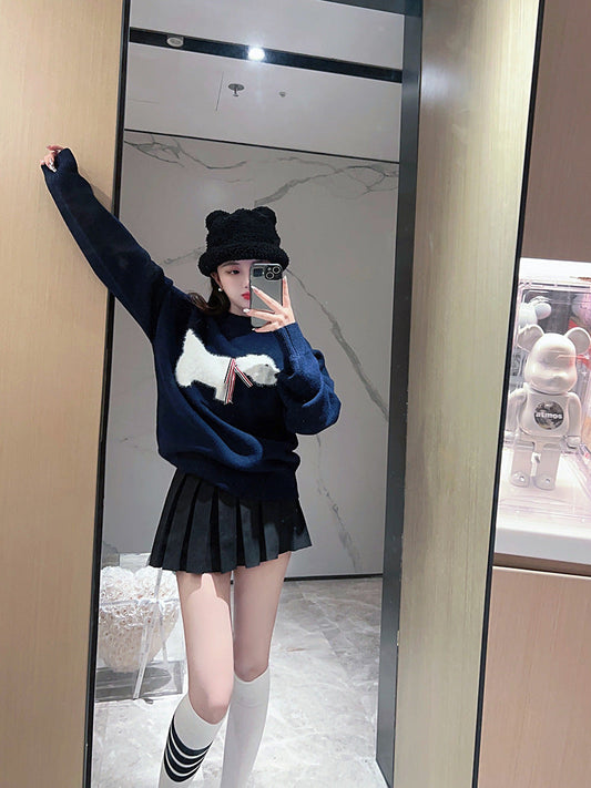 2025SS Christmas red pullover sweater THOM TREND