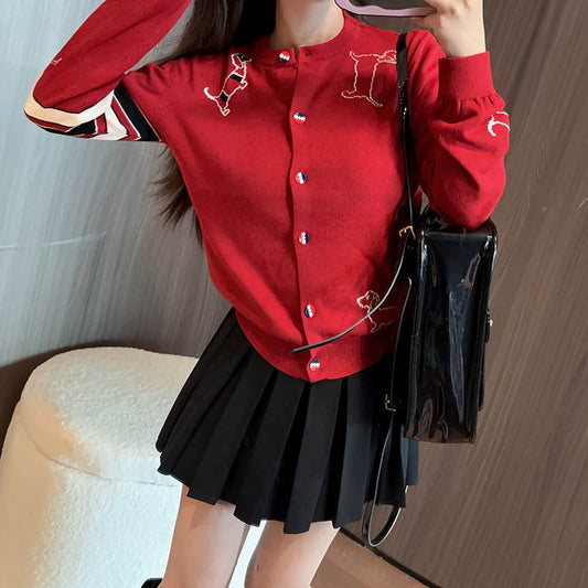 2025 Puppy Embroidered Sweater