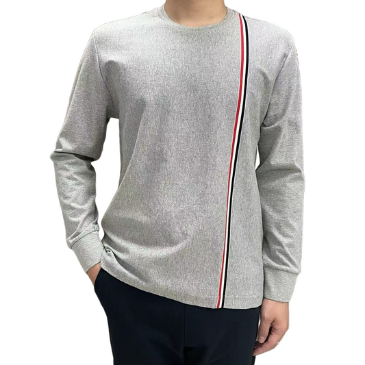 2025SS vertical striped long-sleeved T-shirt THOM TREND