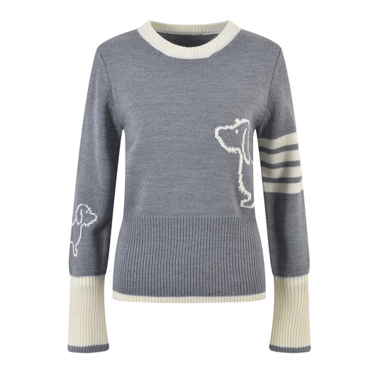 Puppy embroidered sweater