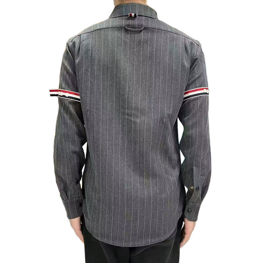 2025SSS striped long-sleeved shirt THOM TREND