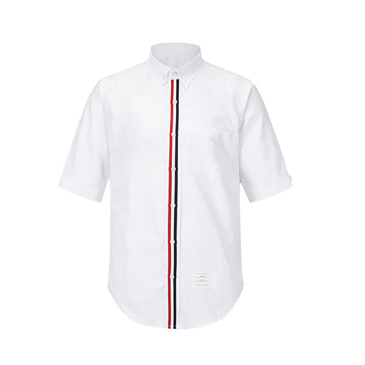 Men's zipper short sleeve shirt(复制) THOM TREND