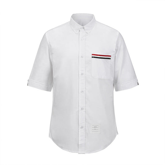 Men's white short sleeve shirt(复制) THOM TREND