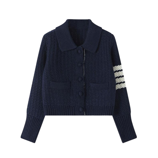 2025S Women's perforated jacket with placket(副本) THOM TREND