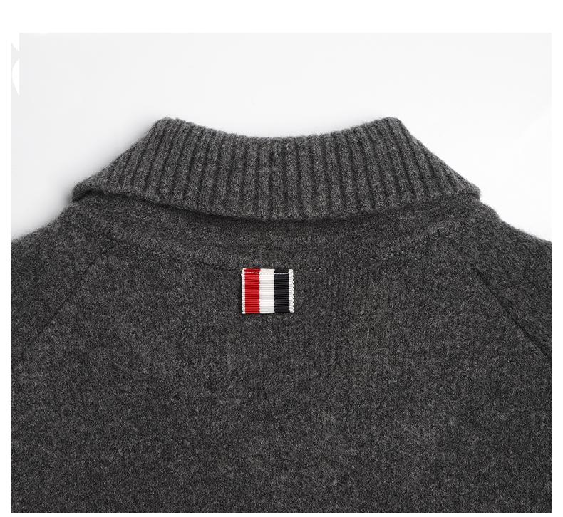 Unisex wool coat with webbing sleeves THOM TREND