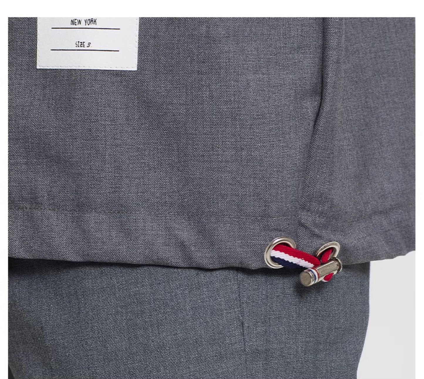 2025SS Men's double zipper stand collar jacket THOM TREND