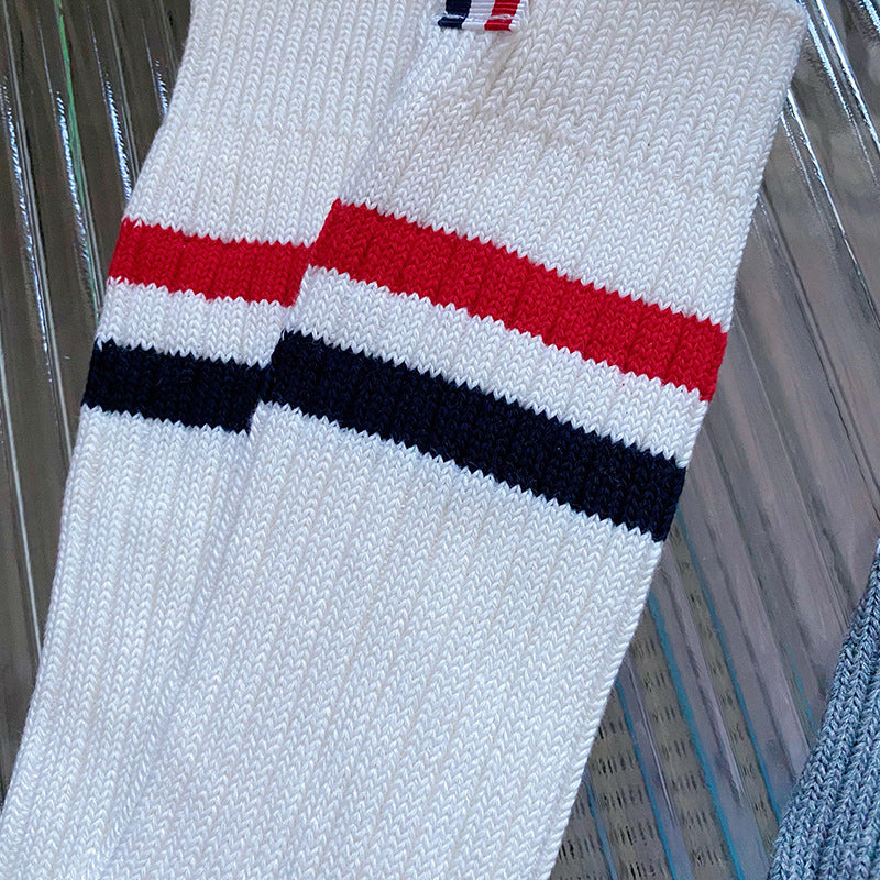 Mid-length four-bar striped socks(复制) THOM TREND