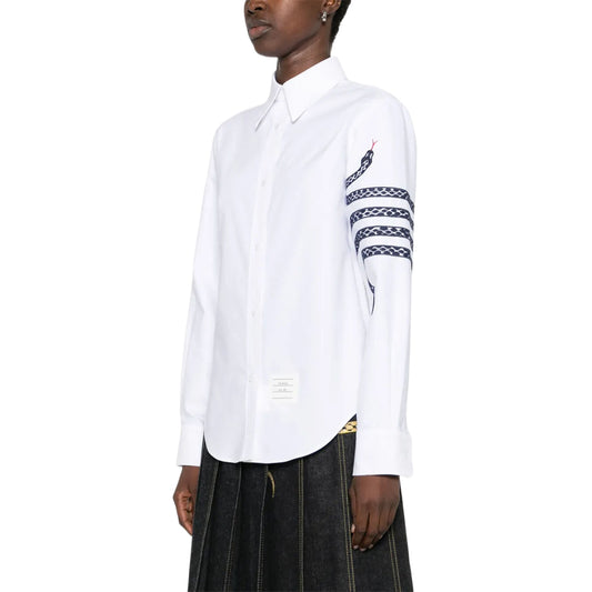 2025SS Snake Embroidered Denim Shirt