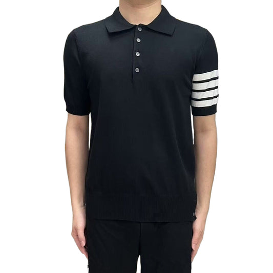 2025 SS Men's sailboat embroidered POLO short sleeve THOM TREND