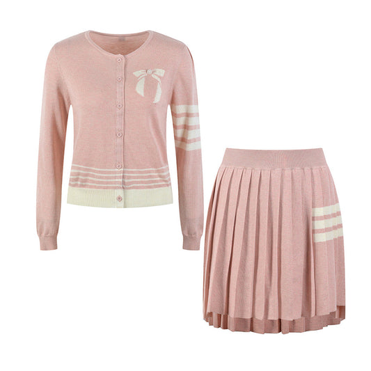 Women's Knitted Short Sleeve +Skirt THOM TREND