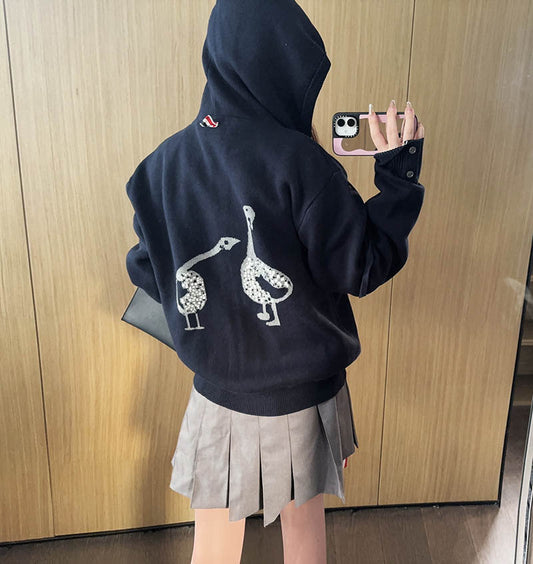 2025SS Twin Bird Zip-Up Hoodie THOM TREND