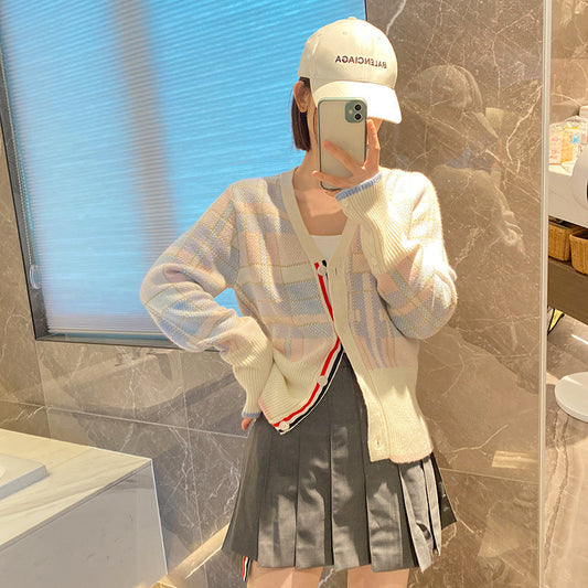 Women's jacquard cardigan sweater(副本) THOM TREND