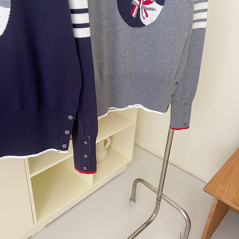 Puppy embroidered cardigan(副本) THOM TREND