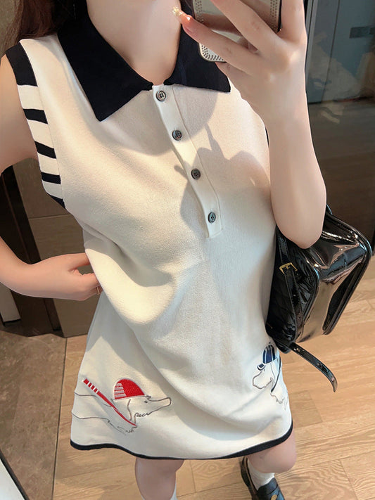 Sleeveless vest dress