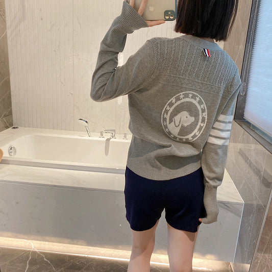 2025SS Puppy Stamp Cardigan THOM TREND