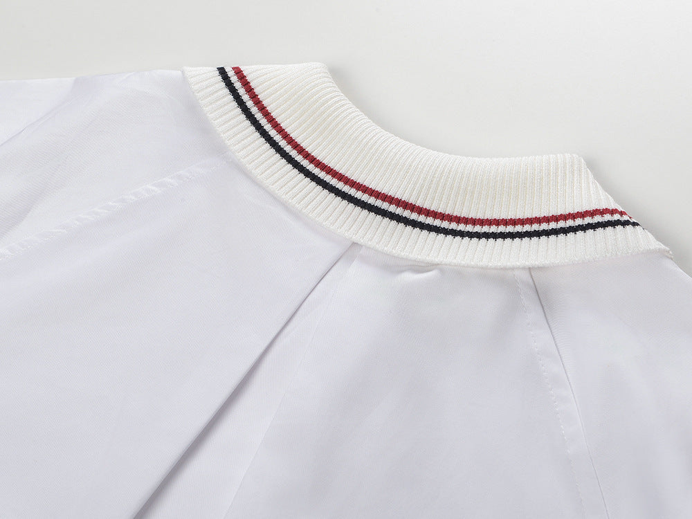 Ladies Lapel Short Shirt