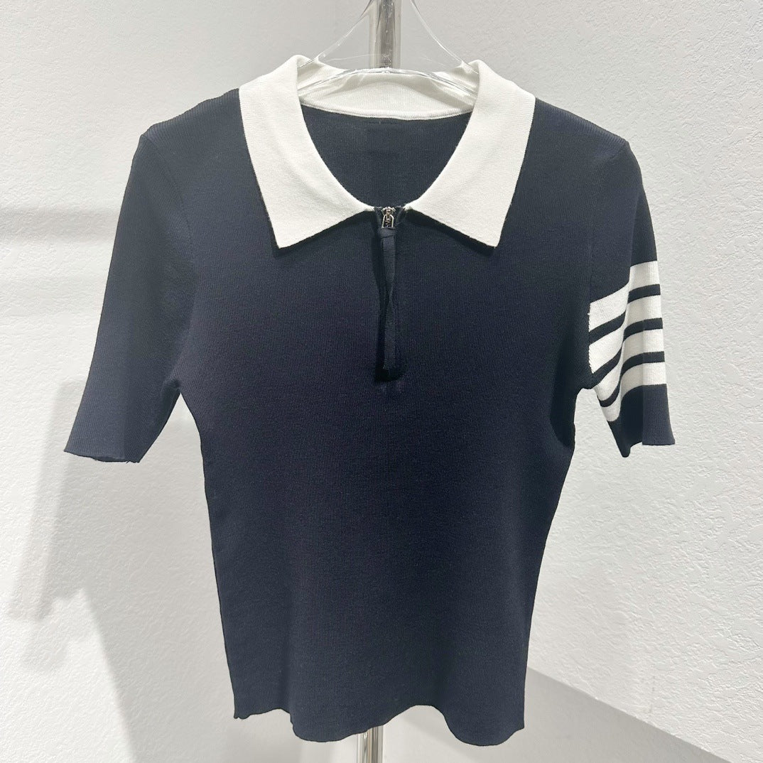 Women's short-sleeved sweater