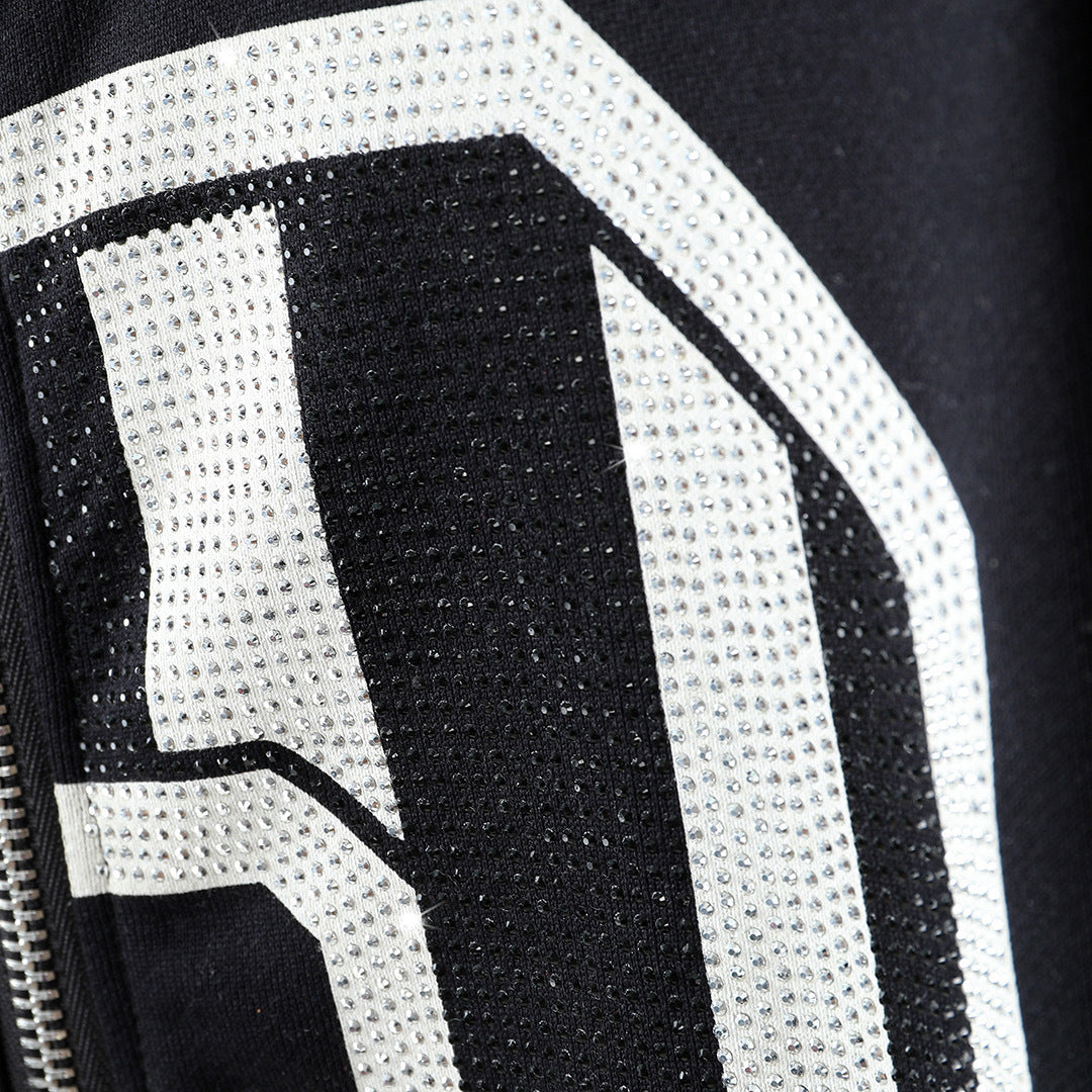 2025SS Embroidery Black Hoodie