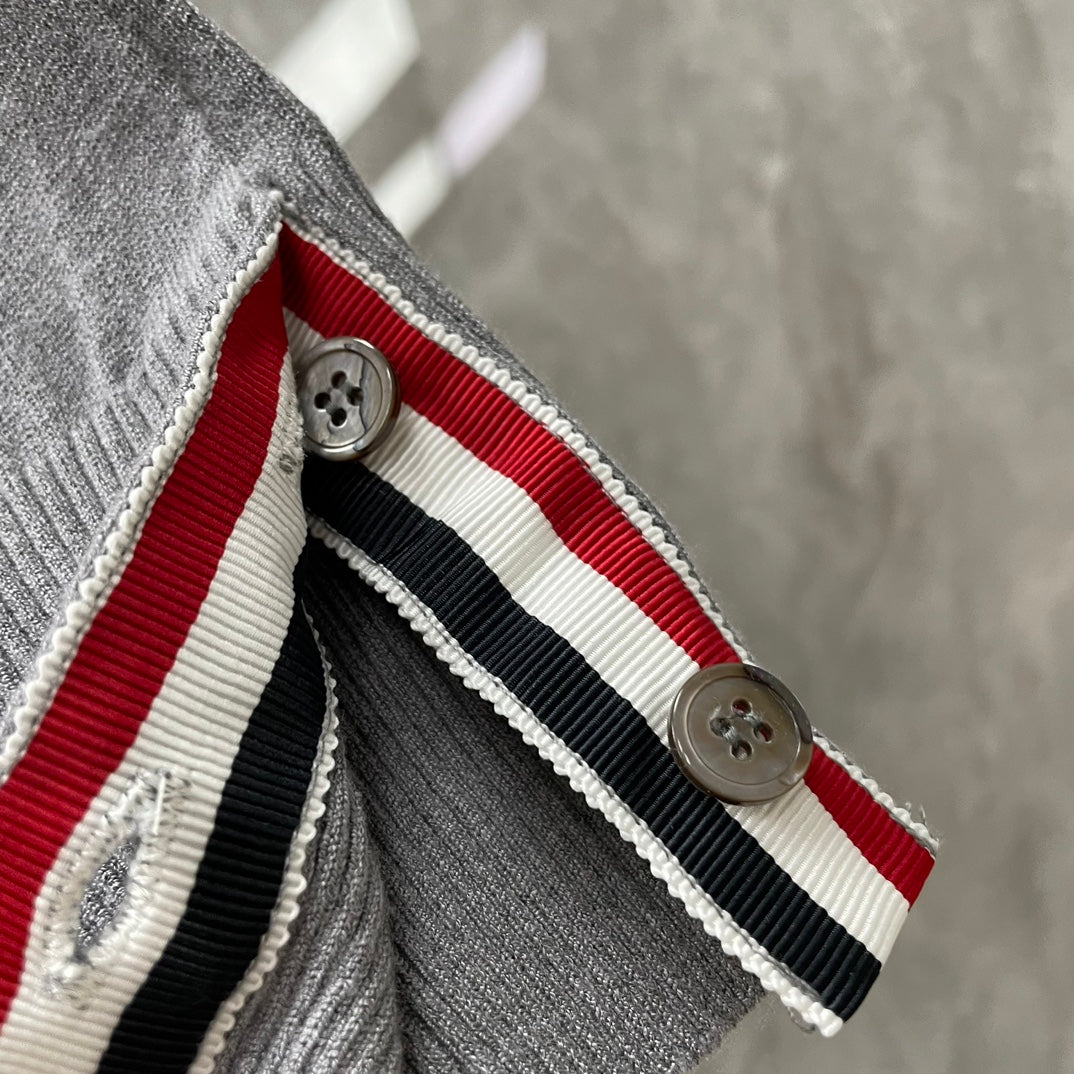 2025 SS Men's Feather Leaf POLO Short Sleeve THOM TREND