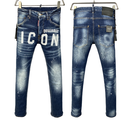 New-DSQ2 Blue Ripped Jeans