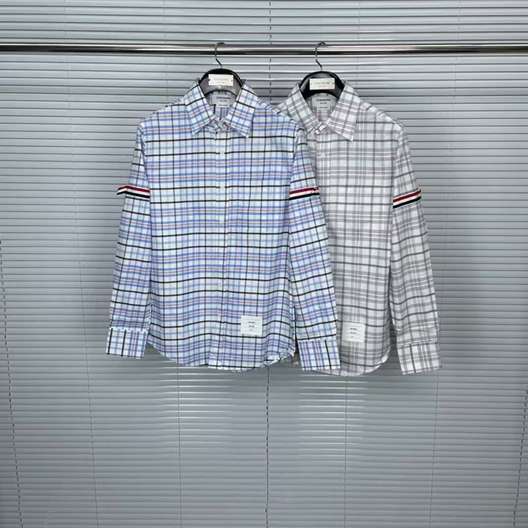 2025SSS plaid long-sleeved shirt THOM TREND