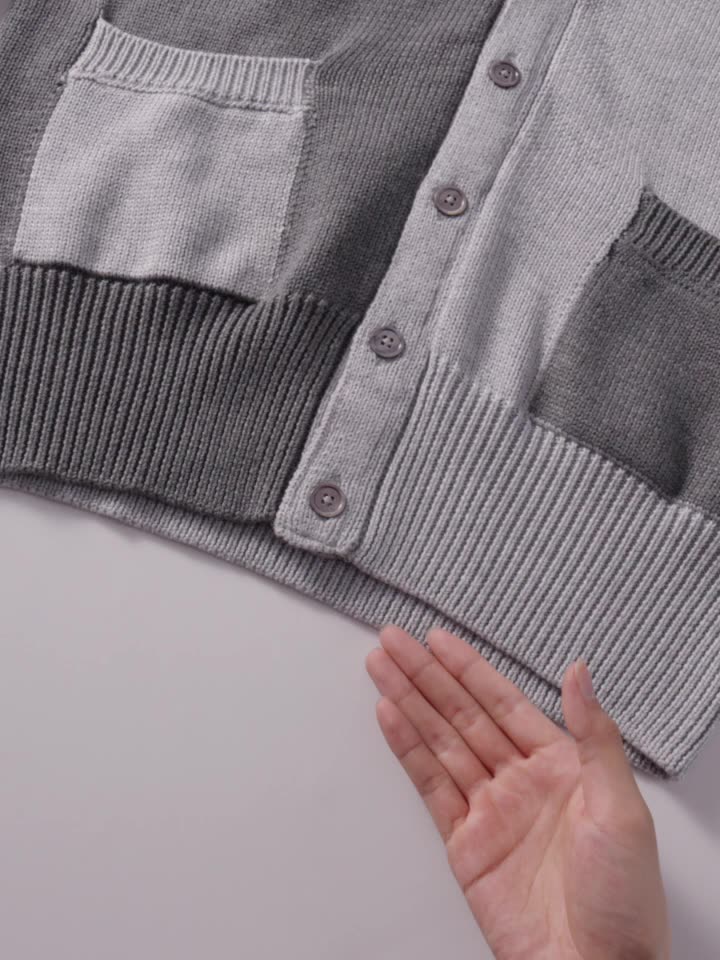 2025SSS Colorblock Cardigan Sweater THOM TREND