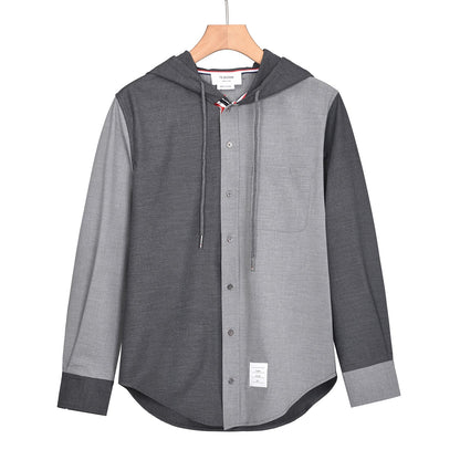 2025SS color-block hooded shirt THOM TREND