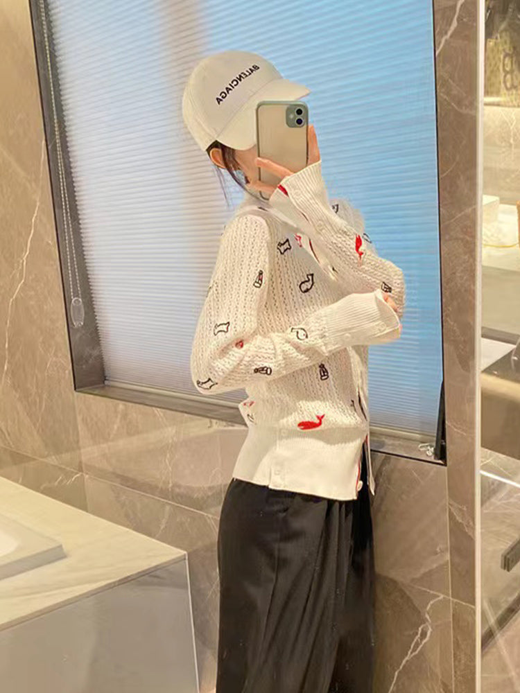 2025SS Animal Embroidery Lace-Up Thin Jacket THOM TREND