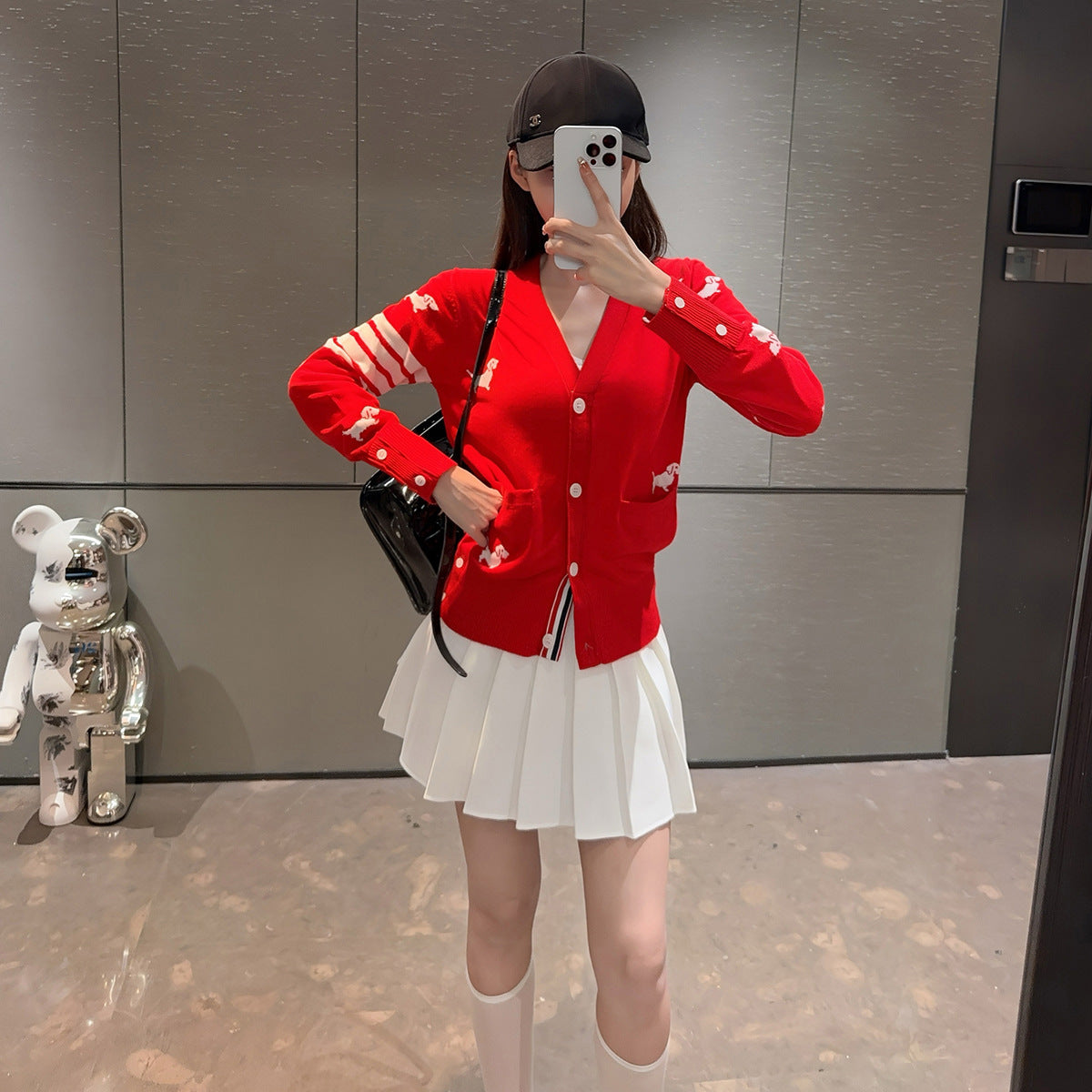 Women's Puppy Embroidered Cardigan（副本） THOM TREND