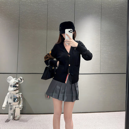 Women's Gold Snake Print Cardigan THOM TREND