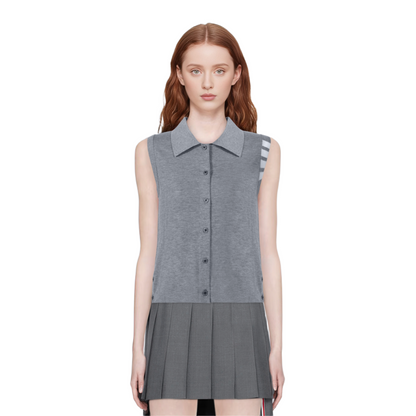 Women's tricolor knitted short sleeves（副本） THOM TREND