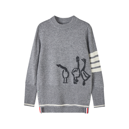 2025SS Women's Goose Intarsia Sweater THOM TREND