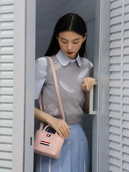 2025SS Women's Feather Intarsia Vest THOM TREND