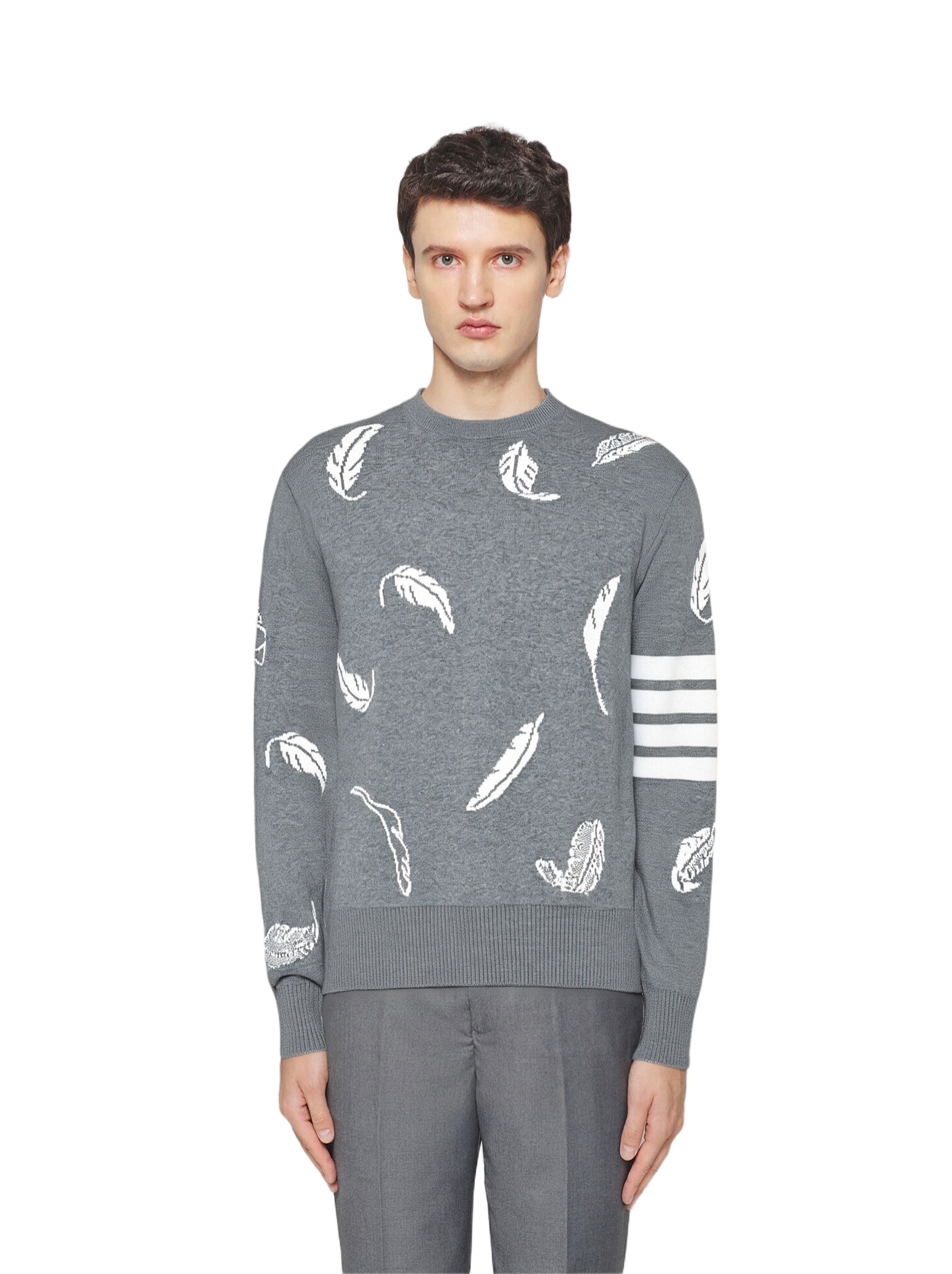 2025SS Feather intarsia sweater THOM TREND