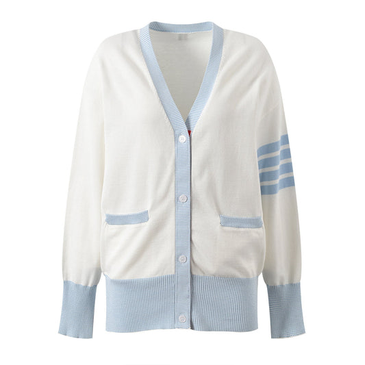 Mid-length V cardigan