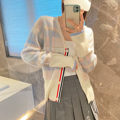 Women's jacquard cardigan sweater（副本） THOM TREND