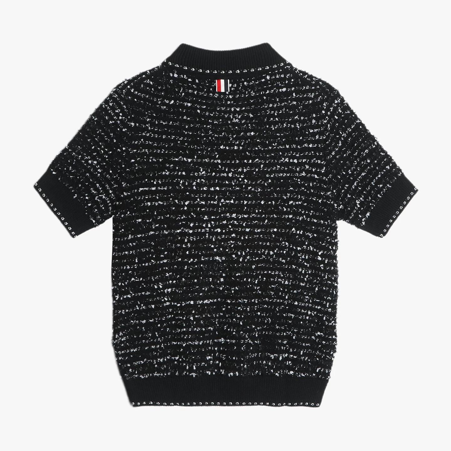 2025SS Unisex Tweed POLO Short Sleeve THOM TREND