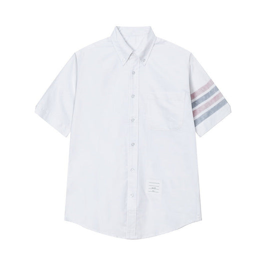 Men's striped short-sleeved shirt THOM TREND