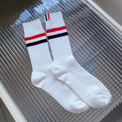 Mid-length four-bar striped socks（复制） THOM TREND