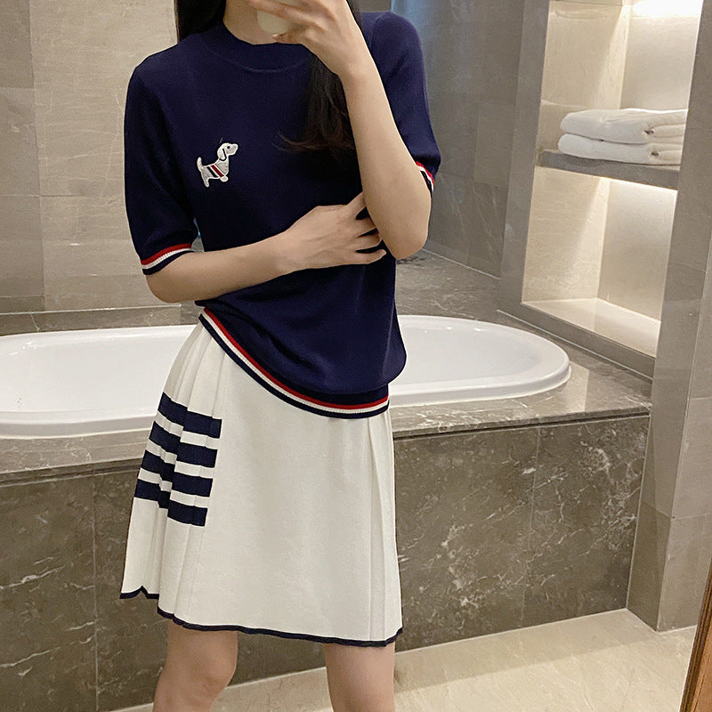 Women's round neck short sleeve