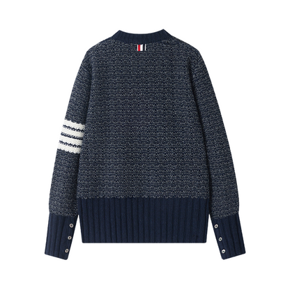 Snowflake Chunky Wool Crewneck Sweater THOM TREND