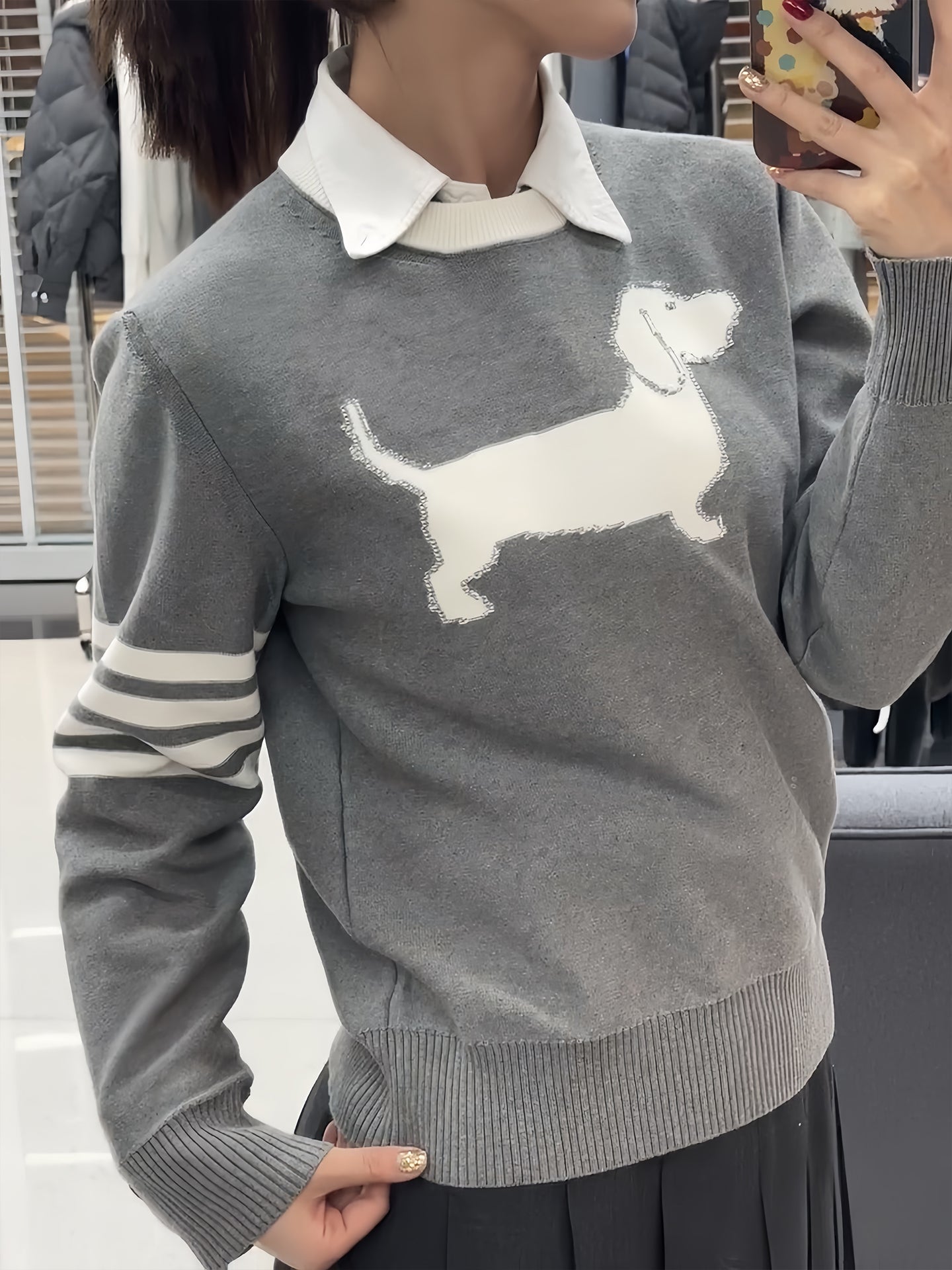 2025SS Puppy Crew Neck Sweater THOM TREND