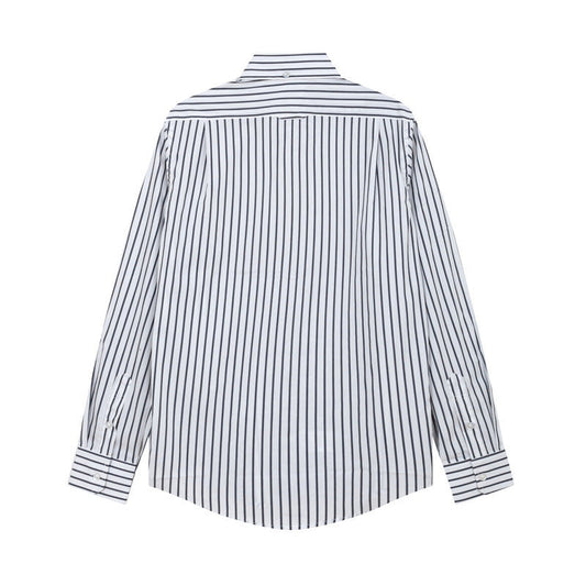 Blue and white patchwork shirt（副本） THOM TREND