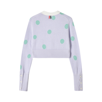 Four-Stripe Pink V-Neck Cardigan（副本） THOM TREND