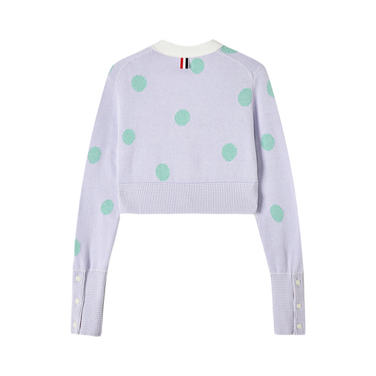 Four-Stripe Pink V-Neck Cardigan（副本） THOM TREND