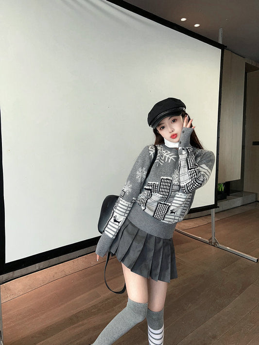 2025SS Snowflake Christmas Sweater THOM TREND