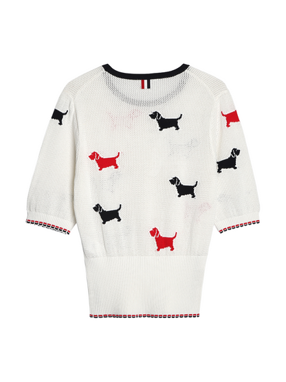 Crew neck hollow pullover sweater（副本） THOM TREND